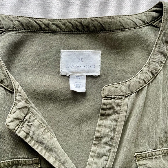 NORDSTROM CASLON Utility Dress in Olive Green - Picture 10 of 12